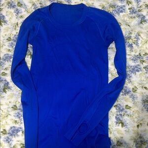 lululemon athletica Vibrant Blue Long Sleeve Tee